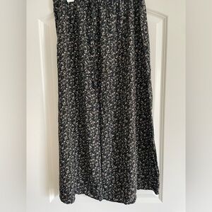 Vintage Studio Woman Black Floral Maxi Skirt